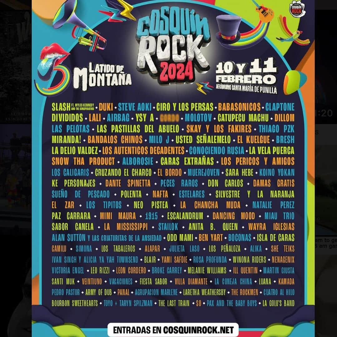 スラッシュさんのインスタグラム写真 - (スラッシュInstagram)「SMKC will be performing at Cosquin Rock 2024 in Córdoba Argentina 🇦🇷 Who’s excited? 🔥 #slash #myleskennedy #franksidoris #brentfitz #toddkerns #conspirators」9月15日 0時19分 - slash