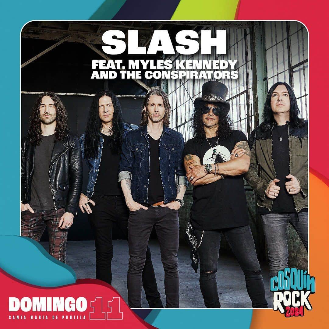 スラッシュさんのインスタグラム写真 - (スラッシュInstagram)「SMKC will be performing at Cosquin Rock 2024 in Córdoba Argentina 🇦🇷 Who’s excited? 🔥 #slash #myleskennedy #franksidoris #brentfitz #toddkerns #conspirators」9月15日 0時19分 - slash