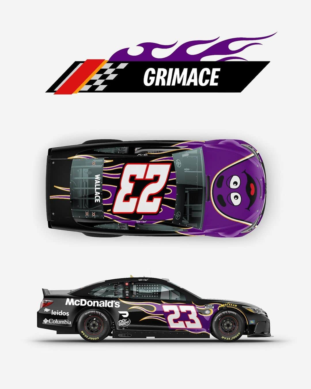 マクドナルドのインスタグラム：「convinced my boss to let us design a car for @bubbawallace 🏎️🏁🍟 vote for ur fav in stories」