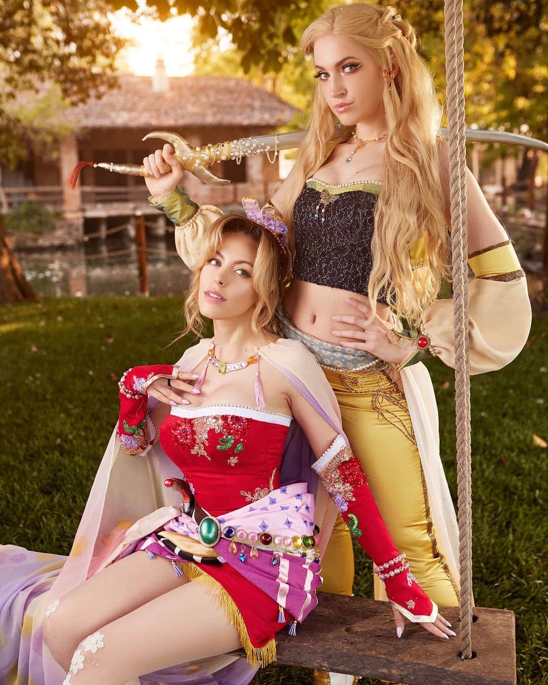 Nadya Antonのインスタグラム：「“If danger threatens, I’ll be your shield, never leaving your side”. My dream cosplay photoshoot was finally done after so many years by the hands of my talented friends ✨ No doubt it was worth all the effort (and wait). We will now start to upload our photo sets and we truly hope you will enjoy it as much as we enjoyed the production ✨ Terra @nadyasonika  Celes @faelablanche  📸 @azproductioncosp  #finalfantasy #terra #celes」