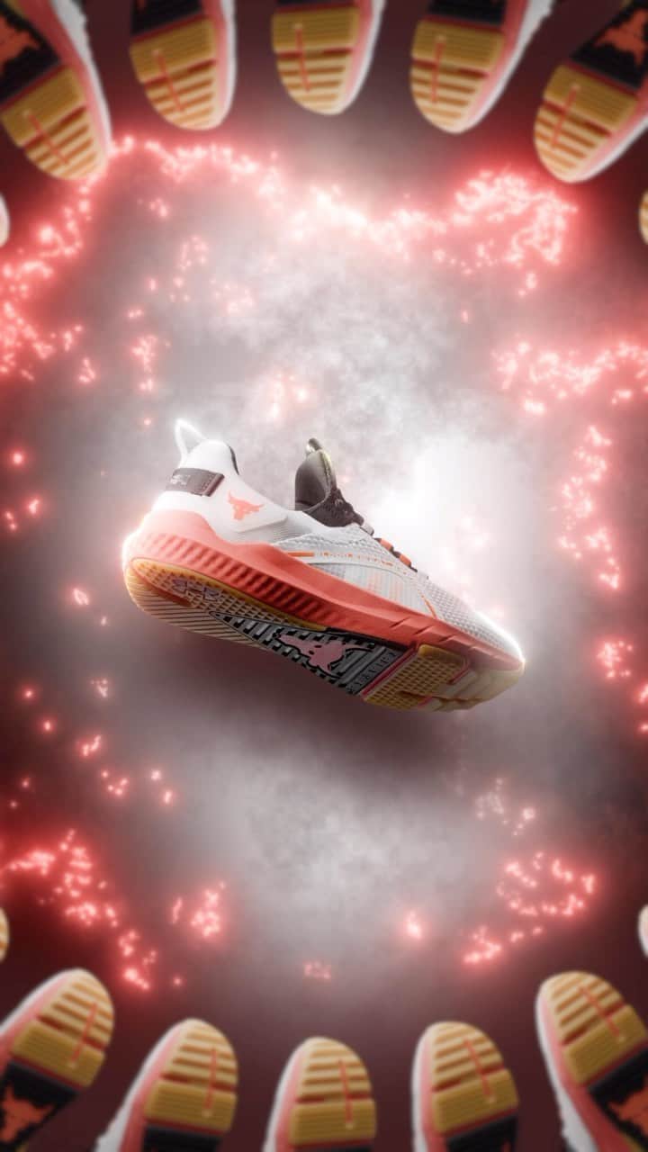 ドウェイン・ジョンソンのインスタグラム：「BUILT FROM THE GROUND UP👟  Our new @ProjectRock #BSR3 colorway is here!   Innovation meets intensity as our BSR’s are the OFFICIAL FOOTWEAR of the @UFC.   MMA is one of the greatest (and hardest) sports in the world and I want all these athletes to WIN in the cage and win at life.   And it all starts in the gym 💪🏾👟   @UFC  @ProjectRock  @UnderArmour  #BSR3」