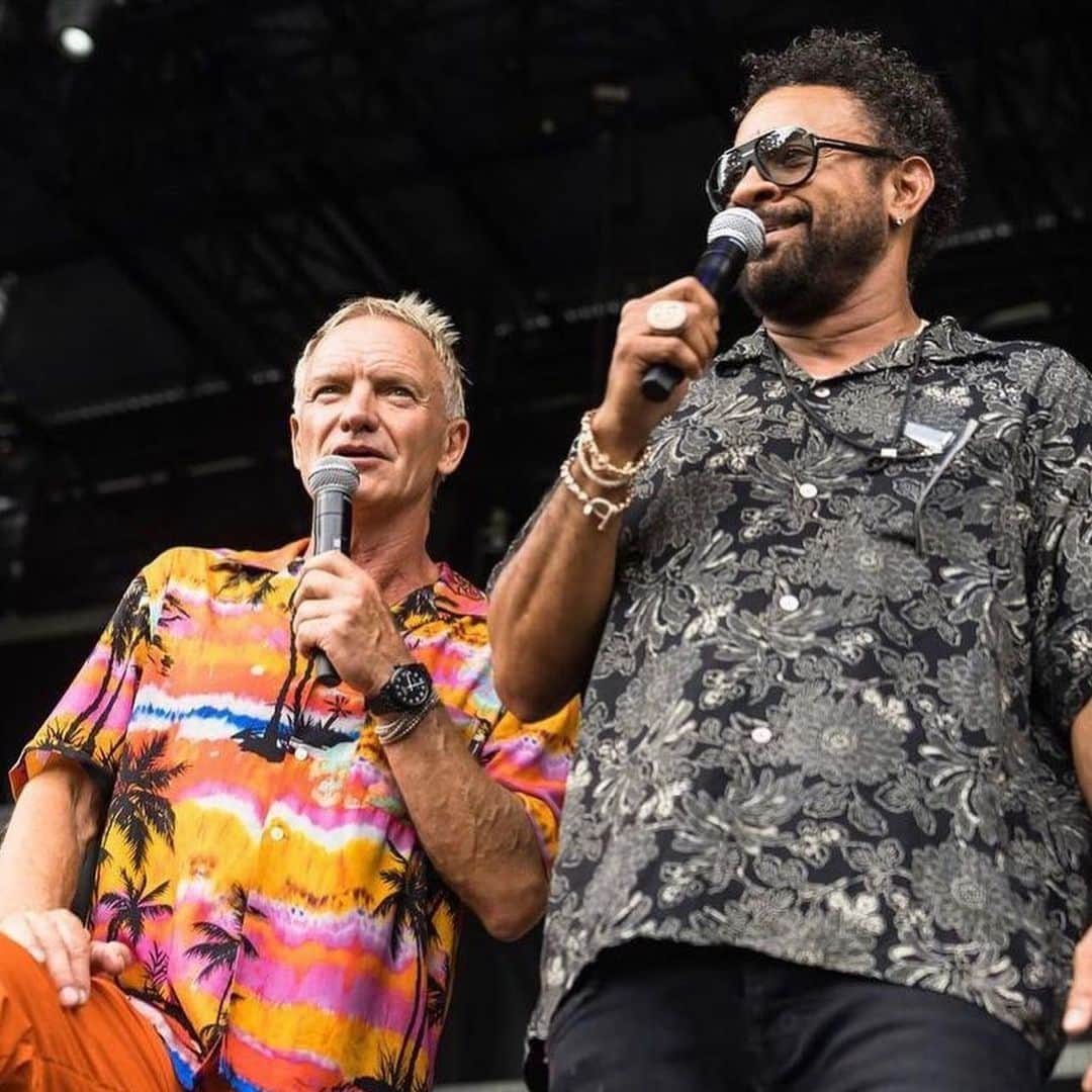 スティングのインスタグラム：「The One Fine Day Festival was beautiful. Thank you to my partner-in-rhyme @direalshaggy and to all of the wonderful performers @thundercatmusic @originalkoffee @phillyglove @tankandthebangas @kesthebandofficial @flordetoloache @giordanaangi. I am always grateful to the city of Philadelphia for its warm and welcoming audiences and Saturday was no exception @onefinedayphilly #onefineday」