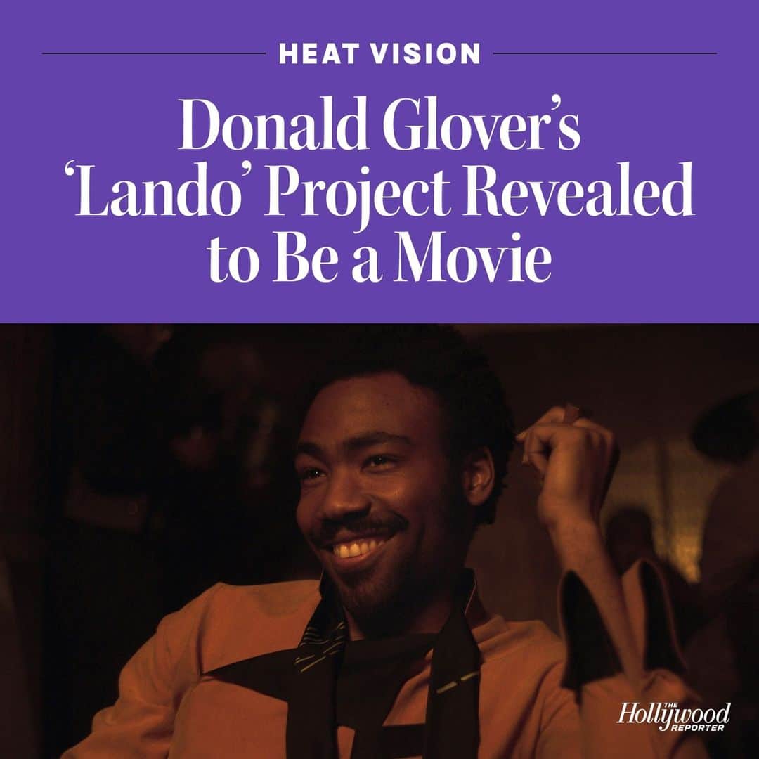 ハリウッド・リポーターのインスタグラム：「#DonaldGlover is shifting gears with his planned Disney+ 'Lando' series. The project is now being developed as a film for Lucasfilm, THR has confirmed. ⁠ ⁠ In April, Donald Glover said of a potential project with 'Lando:' “I’m not interested in doing anything that is going to be a waste of my time or just a paycheck," he says. "I would much rather spend time with people I enjoy...Lando is definitely somebody I’d like to hang out with." For more details on the project, head to the link in bio.」