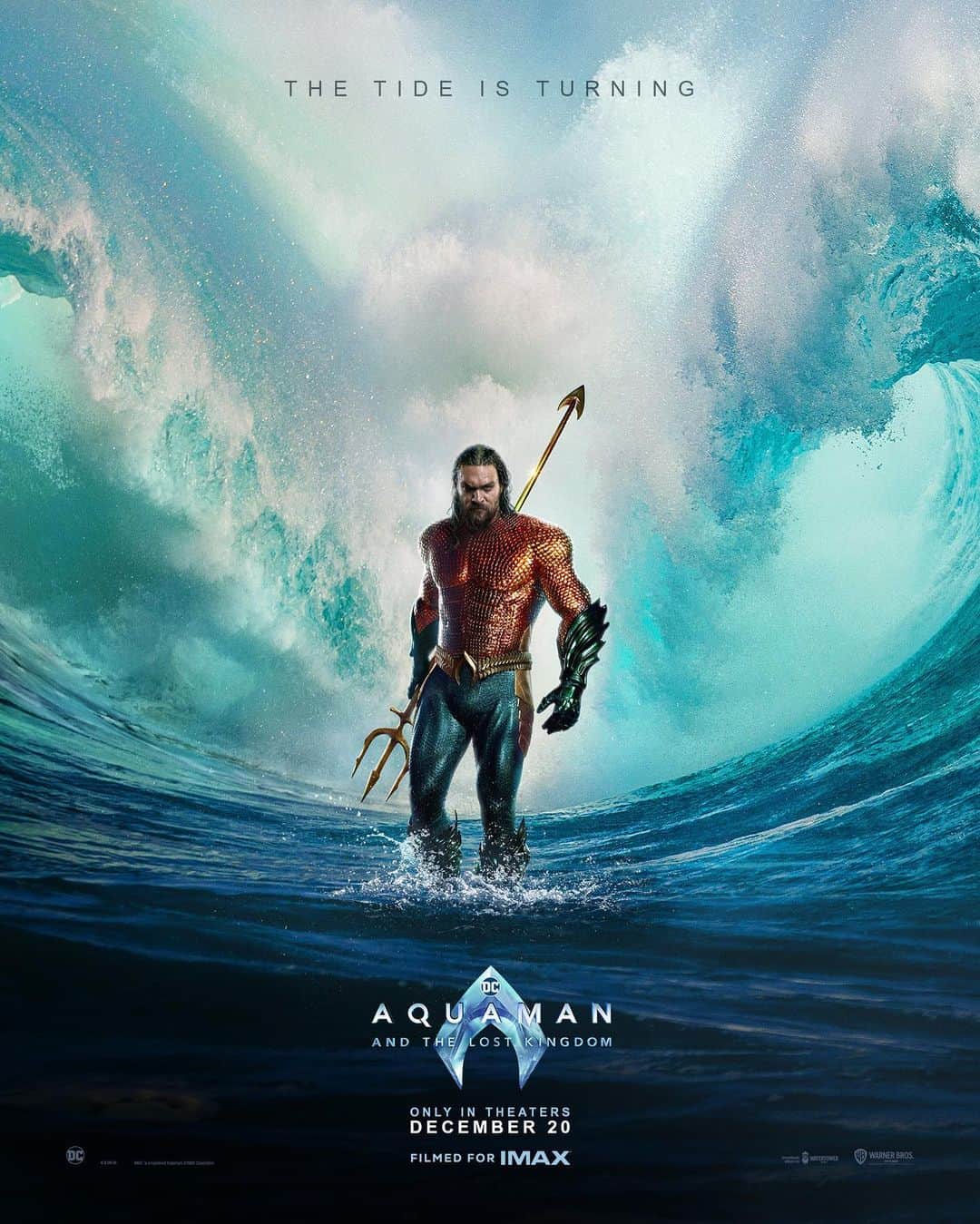 ジェームズ・ワンのインスタグラム：「Annnnd the TEASER POSTER! The tide is turning. #Aquaman and the Lost Kingdom - Only in theaters December 20.」