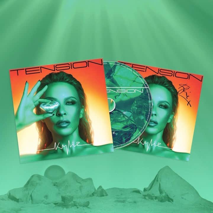 カイリー・ミノーグのインスタグラム：「Signing Kylie-ie-ie. Tension CD albums with signed insert ✍🏻 from 9am BST tomorrow! Set your alarms!! ⏰」