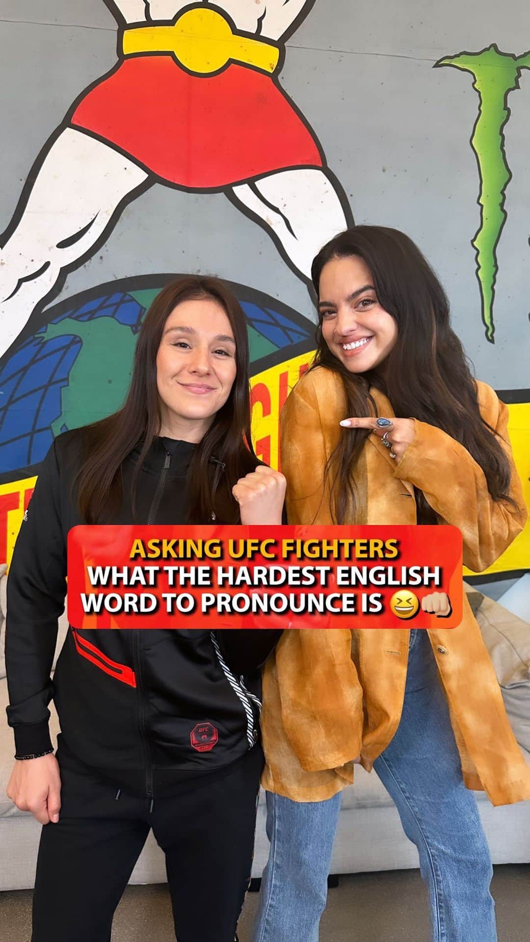 UFCのインスタグラム：「What’s the hardest English word for you to pronounce? 😂 ⬇️   Watch them fight this Saturday on ESPN+ #NocheUFC」