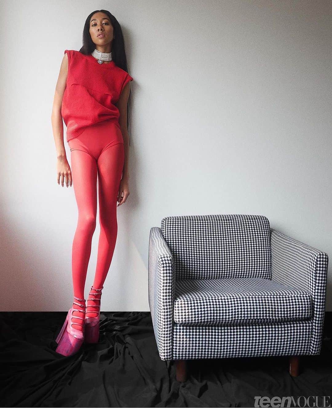 Araksのインスタグラム：「@aokileesimmons wearing the Mallory swim bottom  for @teenvogue September issue ~ Photo @whighfield Styling @tchesmeni ⁠ #ColorByAraks #SlowFashion #EthicallyMade」