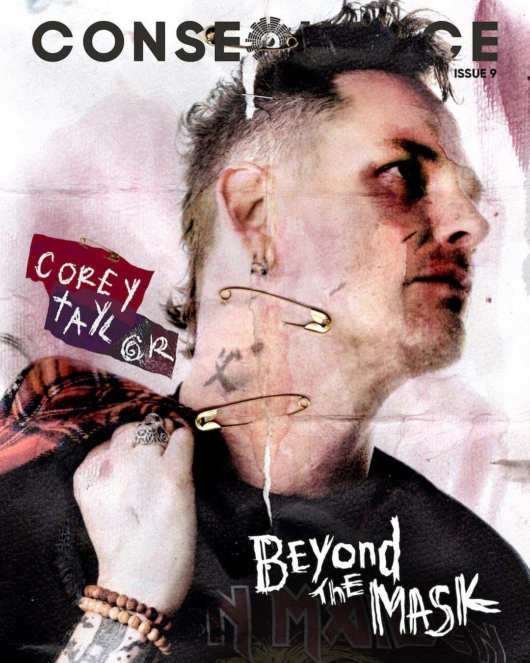 コリィ・テイラーのインスタグラム：「Beyond The Mask. Check out my new cover story with Consequence of Sound as I talk sobriety, CMF2, the vibe in the recording studio, AI in music & more: link in story」