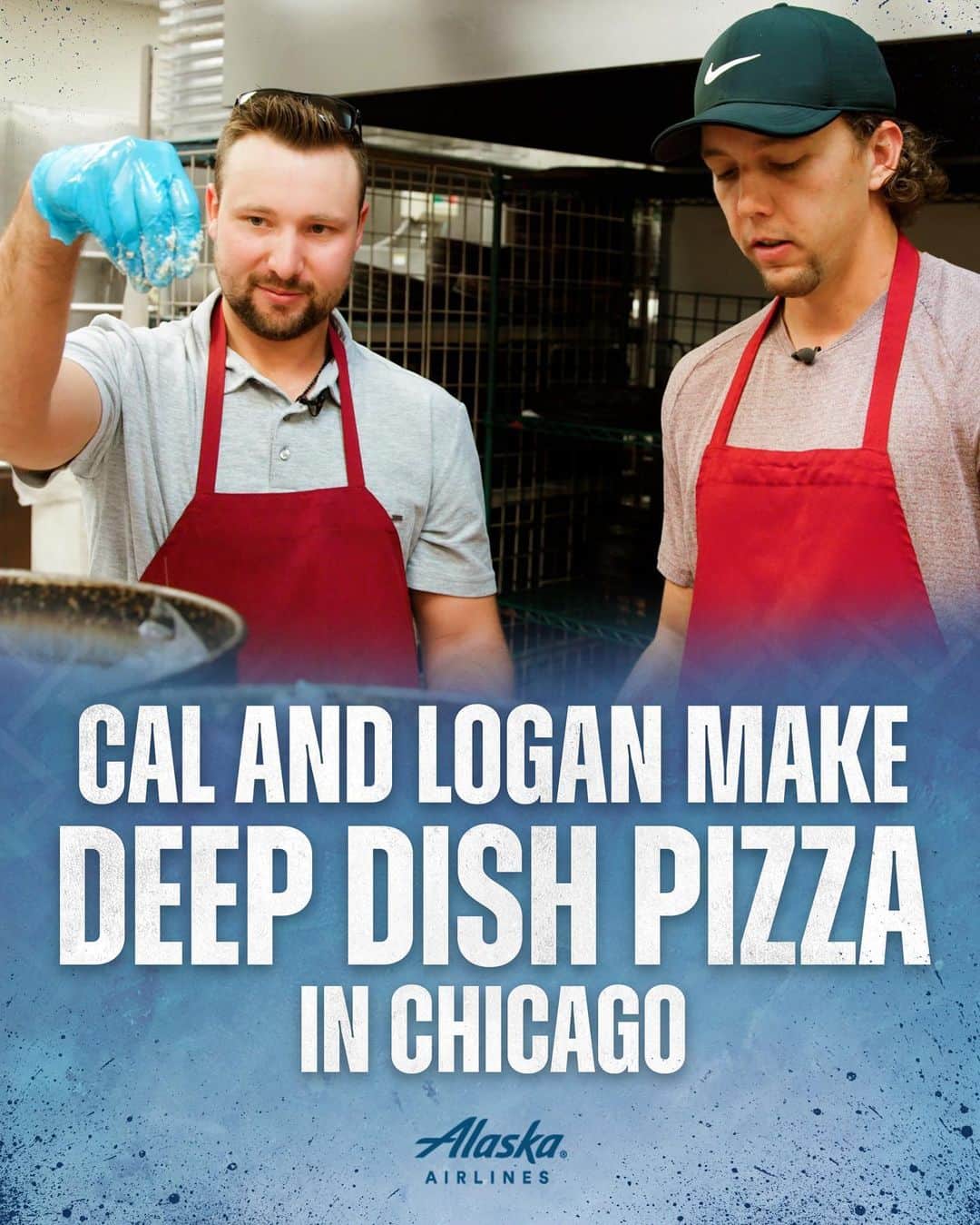シアトル・マリナーズのインスタグラム：「“I think my pizza was obviously better than Logan’s” 🤣   Cal and Logan battled it out to see who could make the best (and cheesiest) deep dish pizza at @loumalnatis during the road trip in Chicago 🍕」