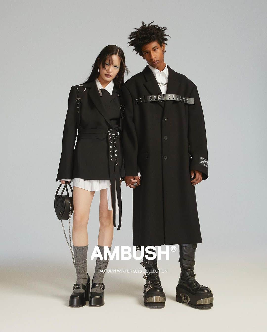 AMBUSHさんのインスタグラム写真 - (AMBUSHInstagram)「AMBUSH® AUTUMN-WINTER 2023 COLLECTION  The school uniform is a symbol of both timelessness and rebellion. Find the new AW23 collection at our WEBSHOP and WORKSHOPS」9月15日 15時25分 - ambush_official