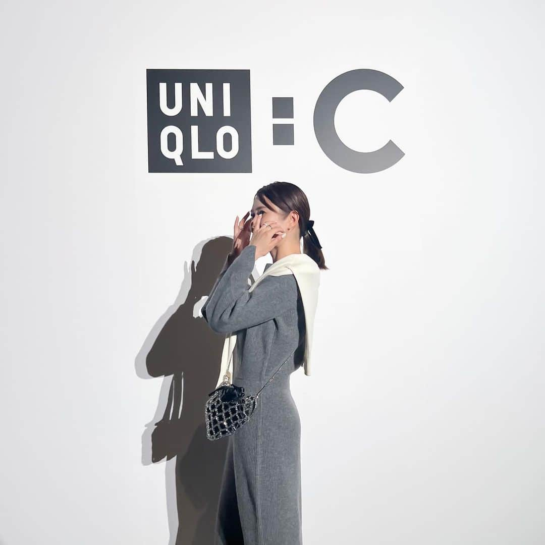 n.etsuuのインスタグラム：「2023.9.15  \ 今日発売のUNIQLO:C /  #ボートネックニットワンピース gray / Lサイズ ¥5,990  #コンフィールタッチロングブーツ black / 24.5 ¥6,990  ローンチパーティー、 楽しすぎて、華やかすぎて、夢やったんじゃないかな、、？って思ってる。 何度も写真見返してます☺️  みんなカメラロールどえらいことになってない？笑  みんなのUNIQLO:Cコーデがとっても参考になった🥰💕  #UNIQLO#ユニクロ#ユニクロ購入品 #ママコーデ#骨格ストレート#高身長コーデ#UNIQLOC」