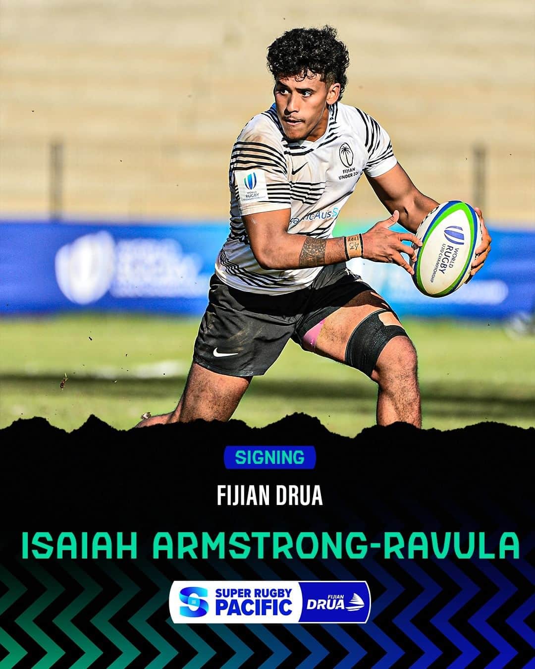 Super Rugbyのインスタグラム：「@fijian_drua_official sign on two Fiji U20 stars in flyhalf Isaiah Armstrong-Ravula and outside back Epeli Waqaicece 📝  #SuperRugbyPacific」