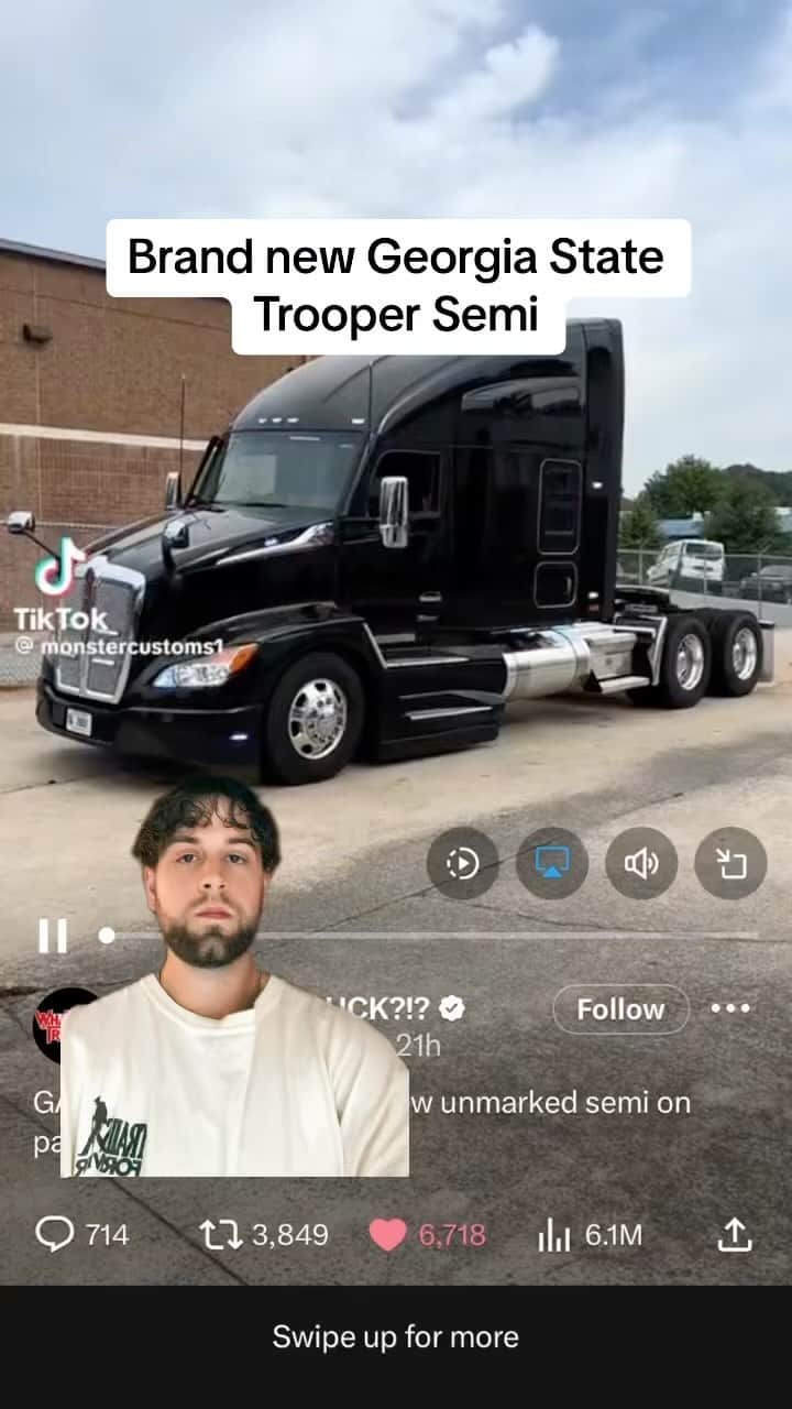 Truck Hubのインスタグラム：「Does this mean the trooper will have a CDL? 🧐 (clip from brad.w98 via TT)」