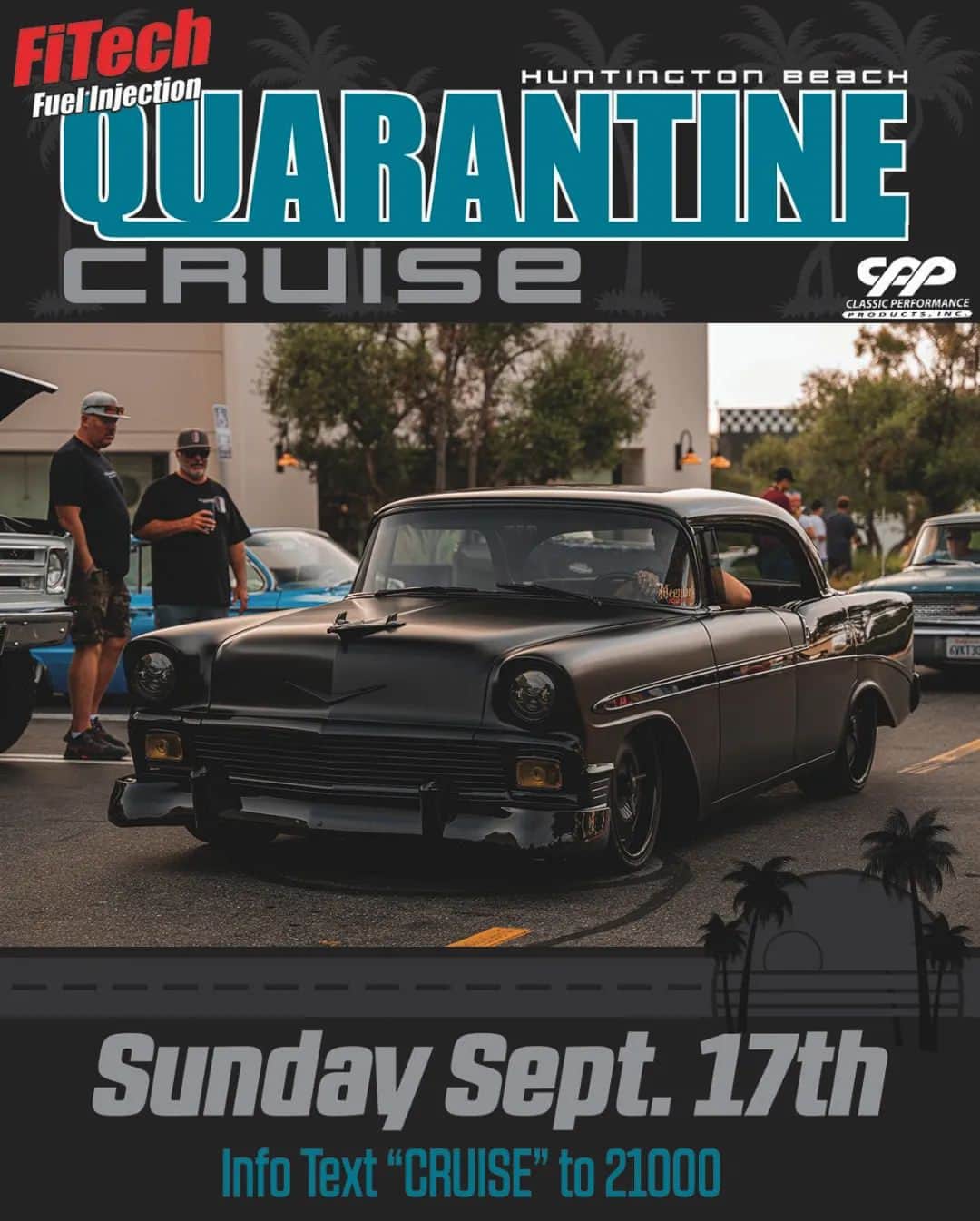 Classics Dailyのインスタグラム：「It’s Time to Hit the Road with QC:41!!  The Original @Fitech_EFI Quarantine Cruise presented by @classicperform with @qruisinpch THIS SUNDAY September 17.  With Support from: @famouswhipsales and @liquimoly.usa.canada @extremepowdercoatingca  THE Cruise is Coming.  Come be a part of the fun, check out the rides and cruise alongside hundreds of incredible cars, trucks and enthusiasts on legendary PCH.  Stop by and check out the latest QruisinPCH merch.    Route Details Drop, Friday 9/15 at 5:00 p.m. (PST)  We are aware of the HB running event and have modified the route accordingly.    Featured in Motor Trend, Hot Rod, Truck Trend, Classic Truck Performance, All Chevy Performance, Dub magazine and across the internet, there's nothing like the Quarantine Cruise.  Text "Cruise" to 21000 to be 1st to know the details!  Respect the locations. Leave them as you found them.  NO BURNOUTS!  #hbqc #quarantinecruise #HuntingtonBeach #Hotrods #classiccars  Partners: @hektattoo @keystoneautomotiveoperations @week2wickedjason @Ken」