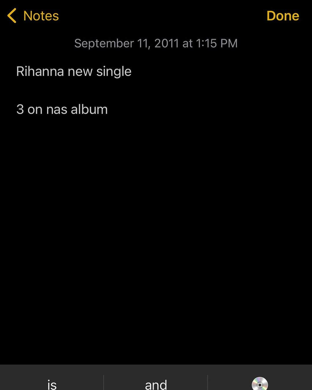 Hit Boyのインスタグラム：「Thought this might motivate at least 1 of y’all out there so peep.. this note in my phone is from September 11th  2011 before i ever met @Nas . i wrote down and put into the universe that i wanted to produce a rihanna single and just 3 songs on a Nas album. Fast forward 12 years later and i’m 6 ALBUMS in with the God himself wow. How did we get here ?!!   The final Nas and Hit-Boy album Magic 3. Just know we gave it our all 🙏🏾  tbh we haven’t taken much time from working on music together since we linked in 2020 we tap in daily to work or just to chop it or every other day at least i would say.. having this type of musical bond with an artist of this caliber is a producers dream. i want to thank Nas for taking in my ideas and embracing them and me. you can’t force this type of energy. i’m right here whenever forever bro!! 🪄🪄🪄」