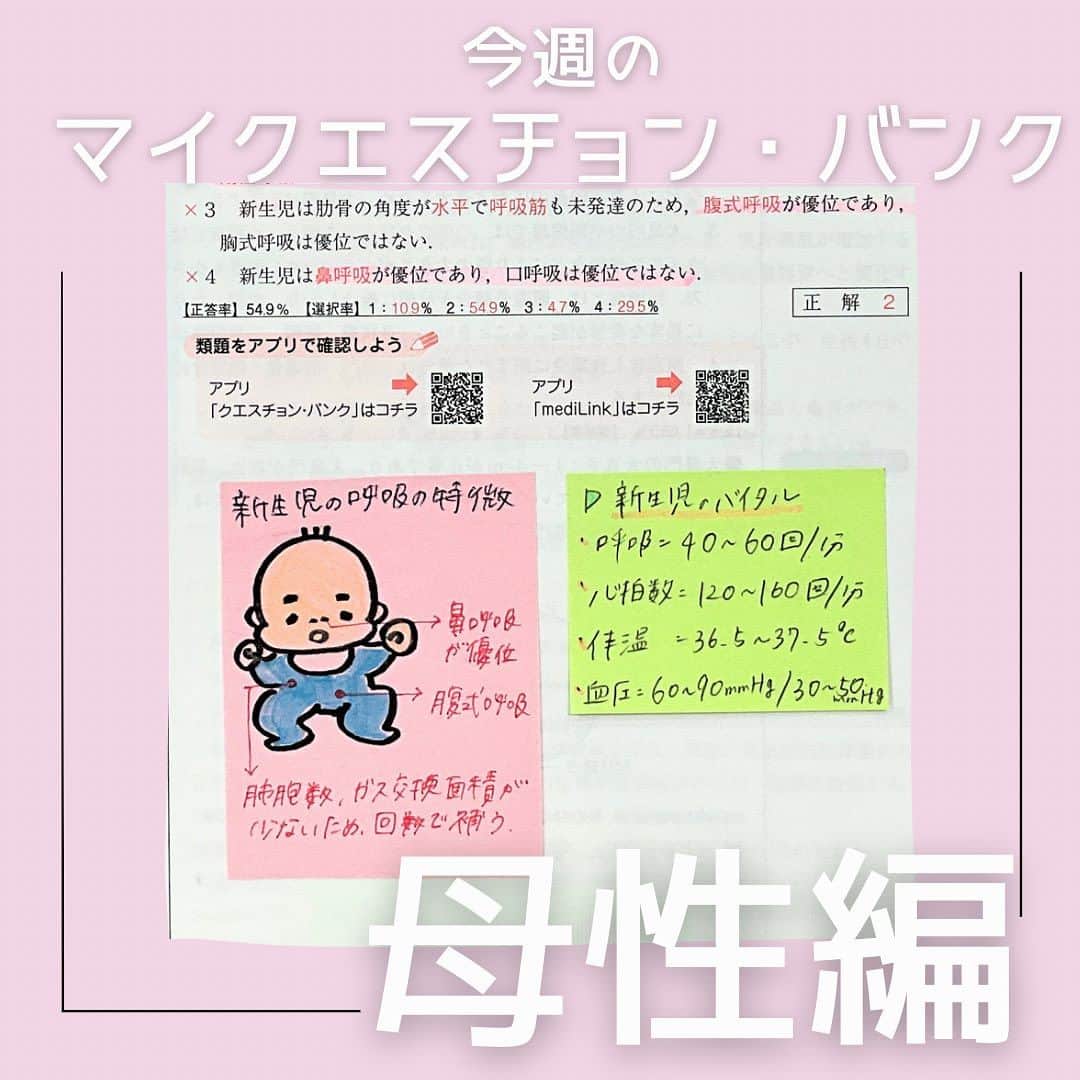 ネコナースのインスタグラム：「『今週のマイクエスチョン・バンク～母性編～』  みなさんこんにちは🌸 本日もチェックしていただきありがとうございます🌷  今回は先週金曜日に投稿した基礎医学編に続き,今週は母性編です！🍼 実際の看護学生さんの勉強を覗き見！👀  ▷マイクエスチョン・バンクとは？？ クエスチョン・バンクのページを切り取り，ルーズリーフなどにイラストや自分なりの解説を書き加え，理解を深めていく勉強法です📚 自分の弱点を克服できる，世界に一つだけのオリジナルクエスチョン・バンクを完成させましょう✨  ▷Next… 次週は小児編！どんなマイクエスチョン・バンクがみられるかな？ 金曜日になったらcheck！  #マイクエスチョンバンク　#クエスチョンバンク  #QB #レビューブック#RB  #第113回看護師国家試験　#看護　#看護学生　#看護師」