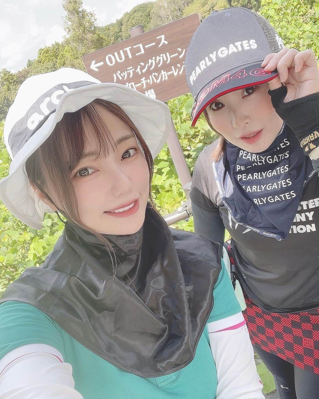 宮内こずえのインスタグラム：「三重でのゴルフコンペまで後1ヶ月くらい！都美ちゃんとゴルフ♪ 上手になりたい😂」