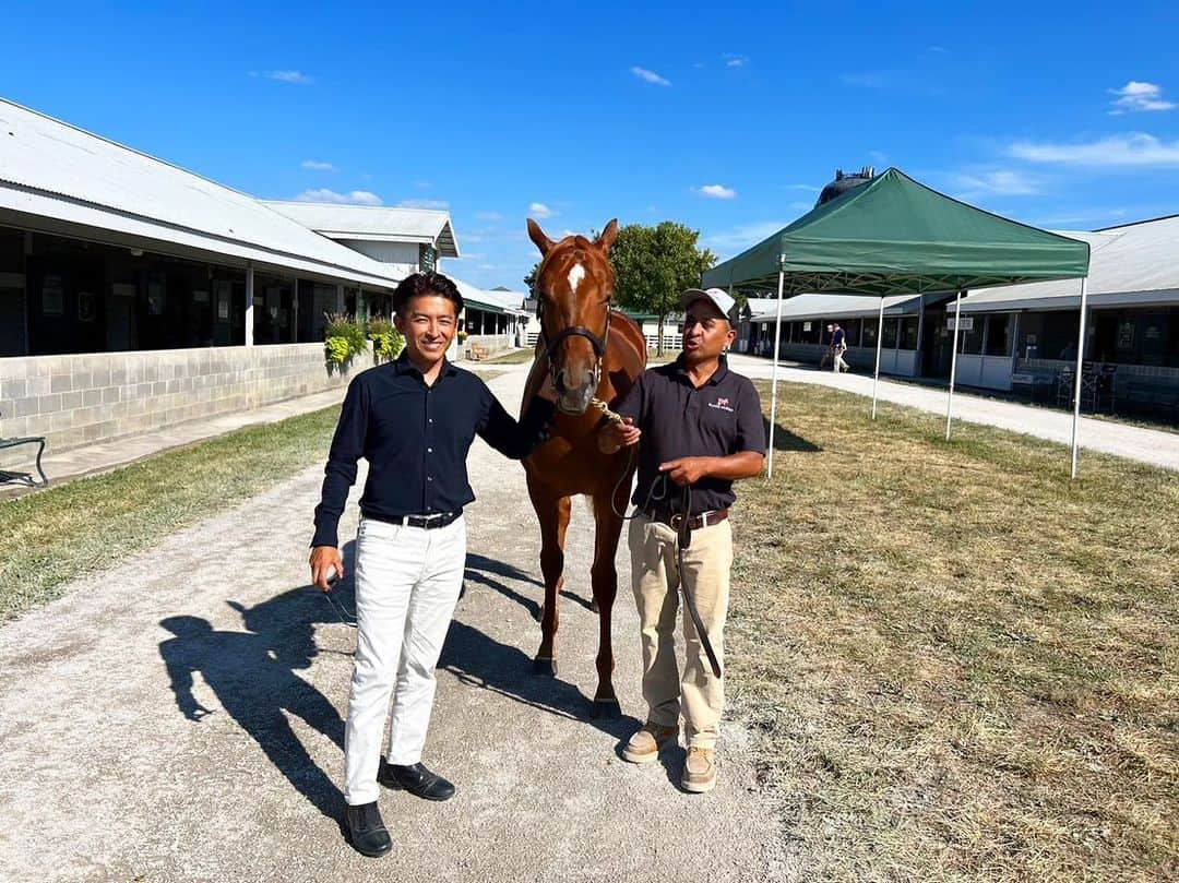 福永祐一のインスタグラム：「やりました！ オーナーの希望に沿う条件で一番欲しかった馬を.想定通りの値段で買う事が出来ました。 セレクトセール以来なかなか購入する事が出来ていなかったので、代理人として一定の責任を果たすことが出来て良かったです。 あとはこの馬が無事競走馬となり活躍できる事を願うばかりです☺️  #福永祐一#キーンランドセプテンバーセール」