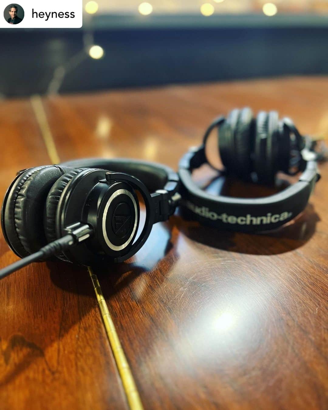 Audio-Technica USAのインスタグラム：「#FanPhotoFriday: “These workhouse ATH-M50x headphones are my absolute favorite for recording. They have great isolation and are consistently reliable.” We couldn’t agree more. Thanks for sharing our headphones, @heyness! ⁠ .⁠ .⁠ .⁠ #AudioTechnica #Headphones #ATHM50x #StudioHeadphones #Recording」