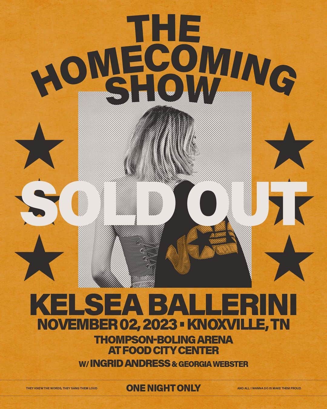 Kelsea Balleriniのインスタグラム：「welp. half of my hometown is going to hit different in a SOLD OUT hometown arena. my mind is blown and my heart is melted into a puddle. this is going to be one of the most special nights of my whole lil life.」