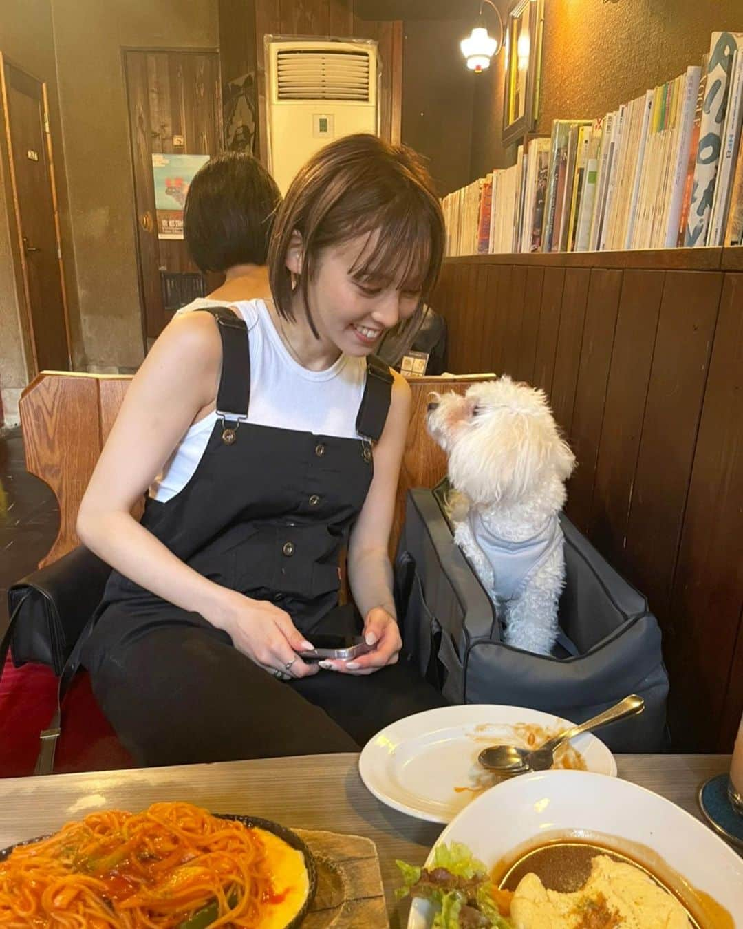 高橋野乃子さんのインスタグラム写真 - (高橋野乃子Instagram)「． おでかけちーず🐩🤍  ご飯 美容 お仕事  全部付き合ってくれてありがとう マイエンジェル🐩🤍🤍  #わたしが大食いだった日 #わんこのいる生活  #わんことお出かけ   #思い出 #まるぷー  #マルプー」9月15日 23時39分 - _nonstyle_