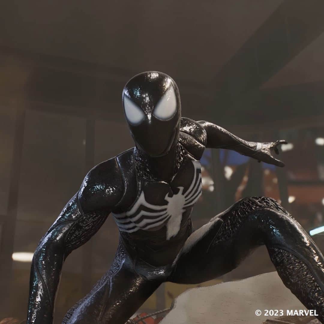 PlayStationのインスタグラム：「Marvel’s Spider-Man 2 – get to grips with the awesome power of the Black Suit in a new hands-on report.   Swing over to PS Blog for details on symbiote powers, combat, story, PS5 features and more.」