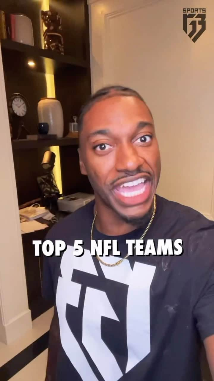 ロバート・グリフィン3世のインスタグラム：「Top 5 NFL Teams after 1  1- @dallascowboys  2- @49ers  3- @miamidolphins  4- @detroitlionsnfl  5- @rams   Otherwise the Eagles would be on this list 😂  #nfl #nflfootball #Cowboys #49ers #MiamiDolphins #Onepride #Rams #g3classified #g3analysis #rgiii #rg3 #whisperingoaksproductions #rg3sports #nflnews」