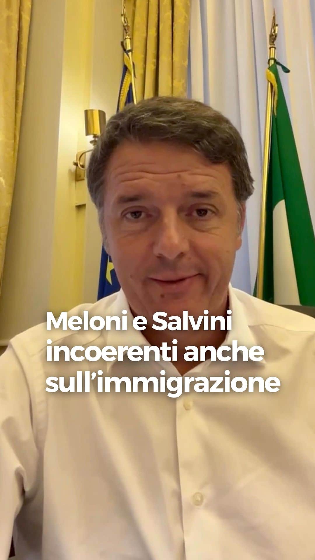 マッテオ・レンツィのインスタグラム：「Sull’immigrazione Salvini e Meloni hanno fallito.  Ma l’Europa deve svegliarsi.」