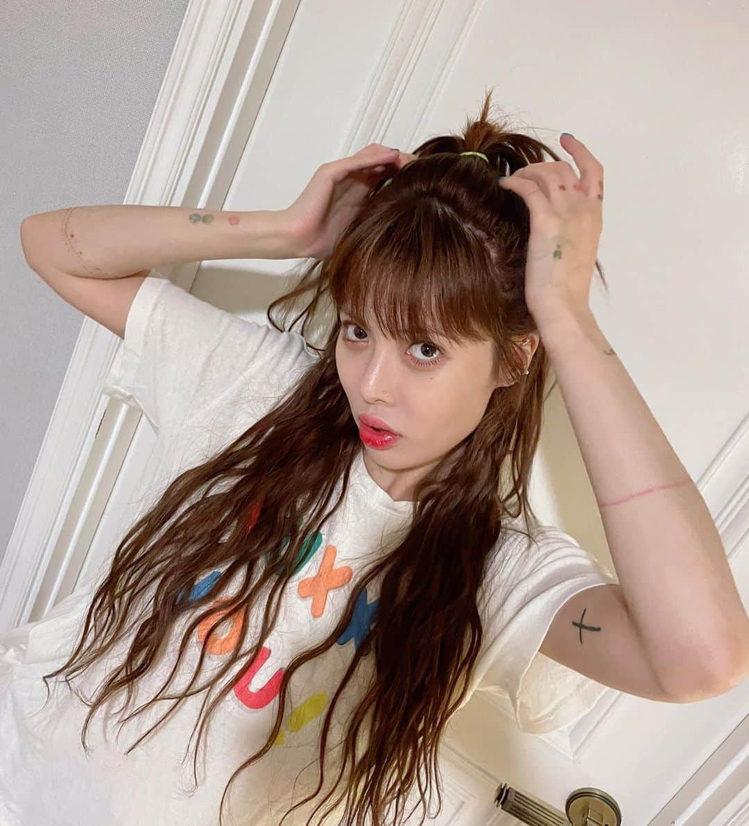 ヒョナ のインスタグラム：「펌펌펌」