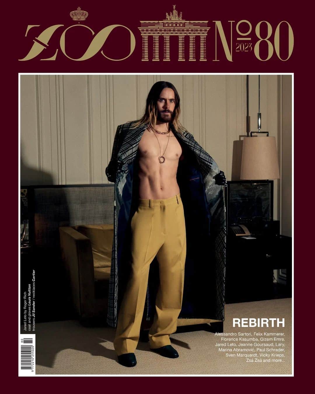 ZOO Magazineさんのインスタグラム写真 - (ZOO MagazineInstagram)「ZOO MAGAZINE ANNIVERSARY ISSUE #80: REBIRTH  Polyartist Jared Leto is releasing his newest album with Thirty Seconds to Mars.  The first single, "Stuck" is just the first of many songs in the band's new album "It’s the End of the World But It’s A Beautiful Day". The band's new project has direct references to Leto's inspirations, and is the organic continuation of the journey that started with "Up in the Air", celebrating art and design. Thirty Seconds to Mars's new album pushes boundaries and showcases the passion that fuels the project.  "We worked on songs for quite a long time, which gave us an opportunity to make an album that had a lot of variety, a lot of different types of songs. To explore new territory and new technologies, new ways of writing and recording."  ZOO MAGAZINE celebrates its 20th anniversary with Anniversary Issue 80 coming out on the last week of September.  Jared Leto by Roger Rich  Shot and interviewed exclusively for ZOO Magazine – 20 YEARS  Jared wears:  coat and gloves Louis Vuitton @louisvuitton trousers Jil Sander @jilsander shoes Roker @rokeratelier jewelry Cartier @cartier  Photographer: Roger Rich @roger_rich_photographer  Talent: Jared Leto @jaredleto Stylist: Michael Miller @ Stella Creative @millermode  Hair: Petra Sellge @ The Wall Group @petransellge Using R+CO BLEU @randcobleu Make Up: Alexis Day @alexisdayhmu using BOY DE CHANEL AND LE PINCEAU DE CHANEL @chanelofficial @chanel.beauty  Photographer's Assistant: Matt Foxley Stylist’s Assistant: Lacie Gittins Location: Rosewood London @rosewoodlondon  Interview: Manuela Martorelli @manuelamartorelli  Special thanks to Adam Guest   #ZOO80 #ZOOMagazine #SandorLubbe #fashionphotography #JaredLeto #RogerRich #ribirth #20YEARSZOOMAGAZINE #Berlin #30secondstomars」9月16日 0時51分 - zoomagazine