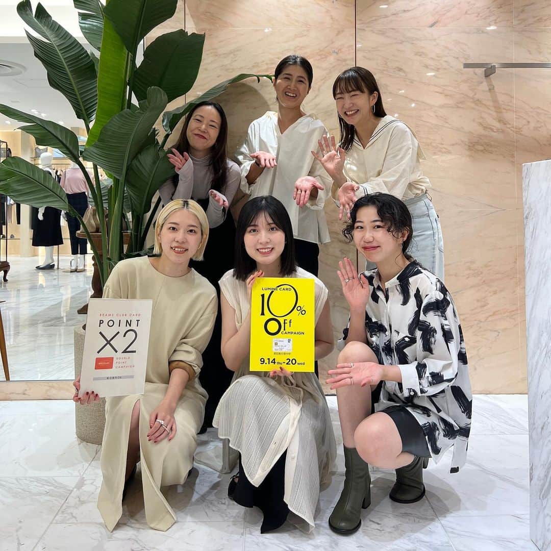 デミルクス ビームス 新宿のインスタグラム：「. 【📣LUMINE CARD 10%off CAMPAIGN✨】&【📣DOUBLE POINT CAMPAIGN✨】  本日はドレスコード🕊️🤍WHITE🤍🫧です‼︎ 皆様のご来店お待ちしております( ◠‿◠ )  DMにて商品のお取り置きや WEB決済サービスも承っておりますので、どうぞご利用下さいませ。  @demiluxebeams  @lumine_shinjuku   #demiluxebeams #demiluxebeams_shinjuku  #デミルクスビームス #BEAMS #ビームス」