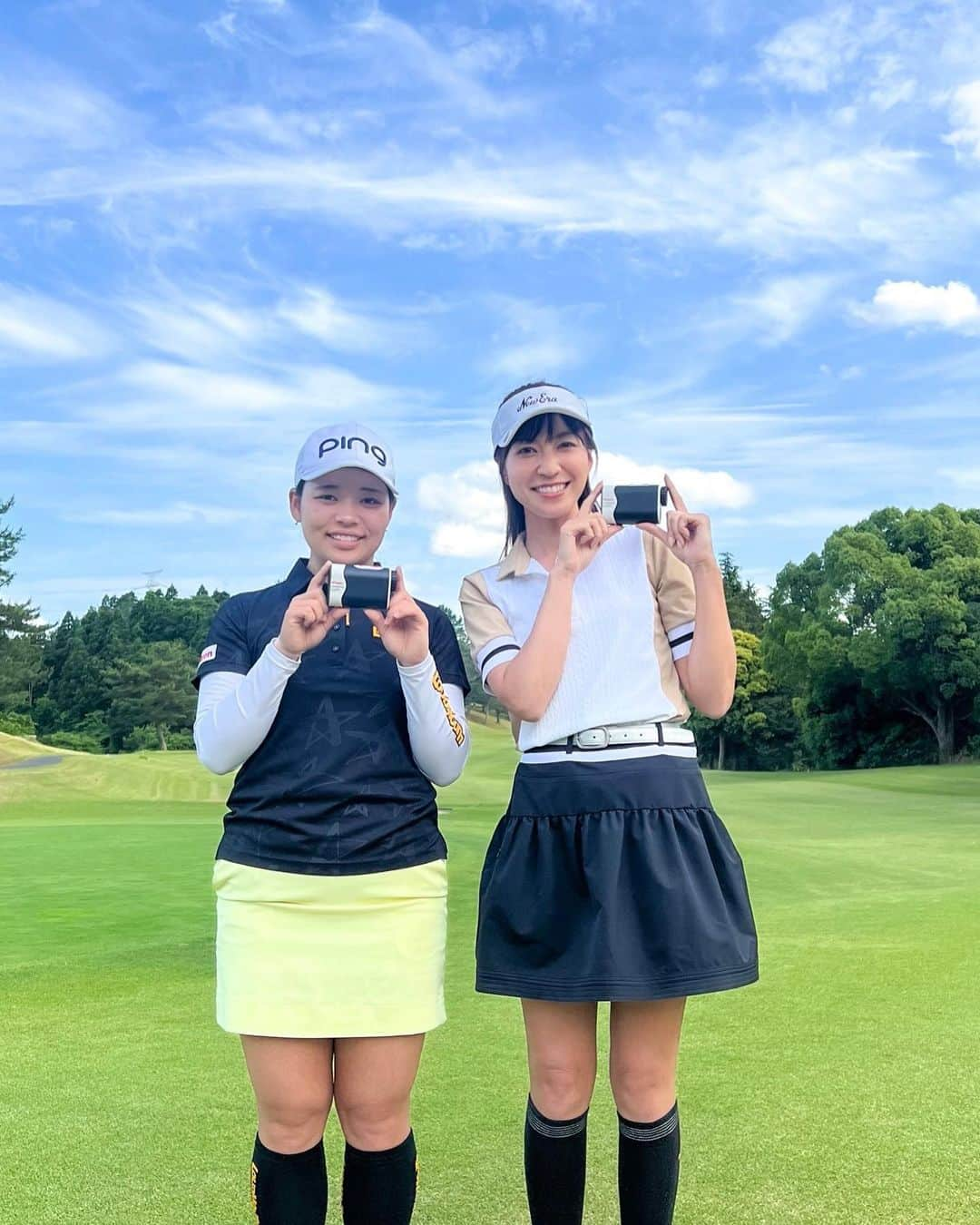 高沢奈苗さんのインスタグラム写真 - (高沢奈苗Instagram)「.  @gew_golf 撮影🎥  今月の29日に発売される @vixen_japan_official の新しい距離計✨  VRF1000VZRをコースで試してみました！  プロを目指している芳賀幸瞳ちゃんと💛  詳しくはYouTube見てみてね😉 （ストーリーズにリンク載せてます🔗✨）  .  .  #ビクセン #距離計 #ゴルフ #ゴルフ女子 #ランバンスポール #VRF1000VZR #gew #ギュー」9月15日 18時42分 - nanaetakasawa