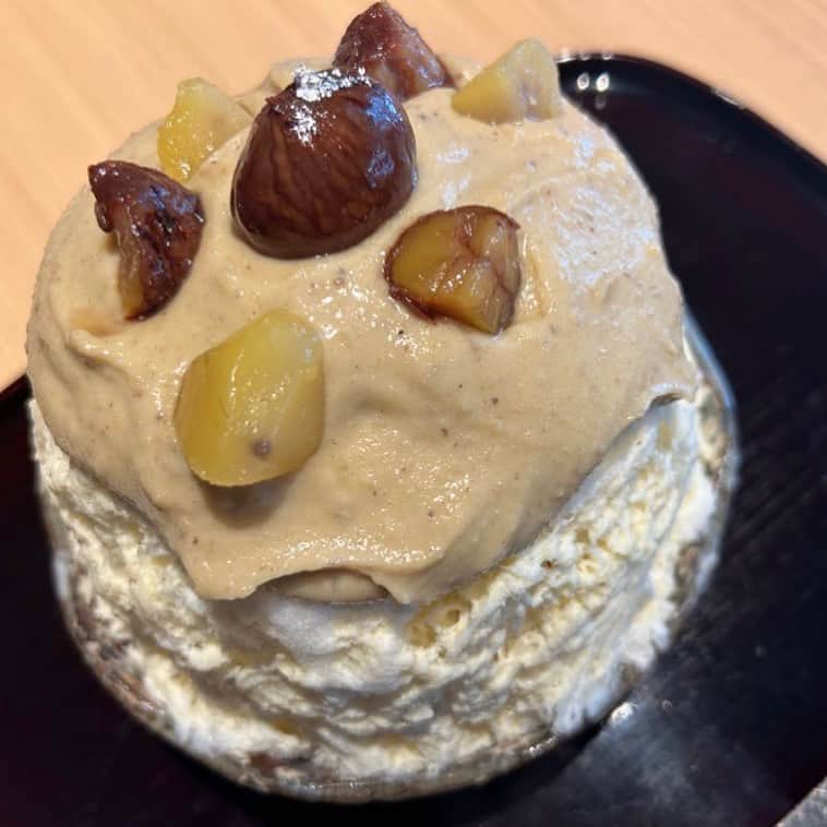 のインスタグラム：「🌰💗 #かき氷 #栗 #栗スイーツ」