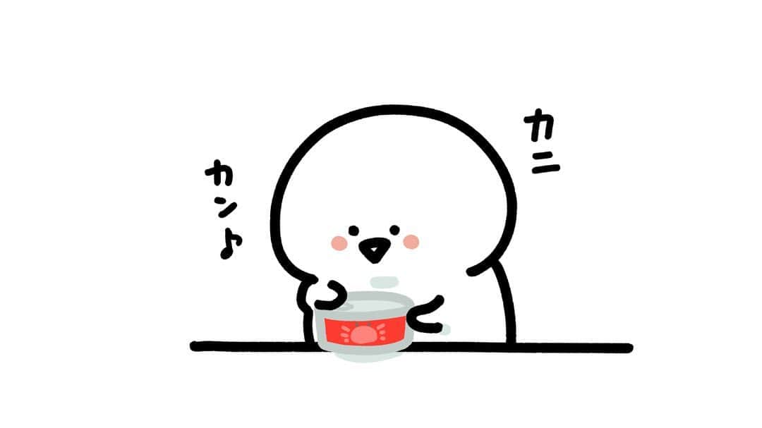 お文具のインスタグラム：「🦀🥫  #イラスト #お文具さん」