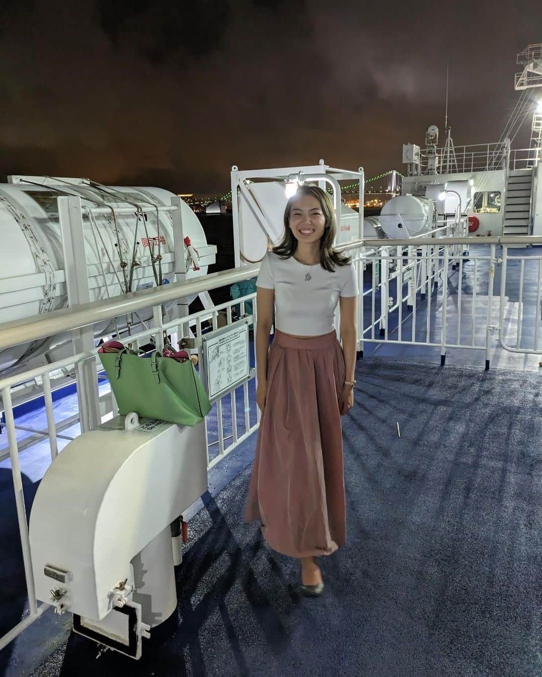 志村玲那さんのインスタグラム写真 - (志村玲那Instagram)「#船に乗ったよ〜 #納涼船  #だけど #めっちゃボケてた #たまにはいっか！  #ピンクのスカート #かわいいよね  #夜は少し #涼しくなってきたよね  #まだ暑いけど  #明日が楽しみすぎて #眠れないかも  #おやすみっ」9月15日 20時46分 - rena_shimura