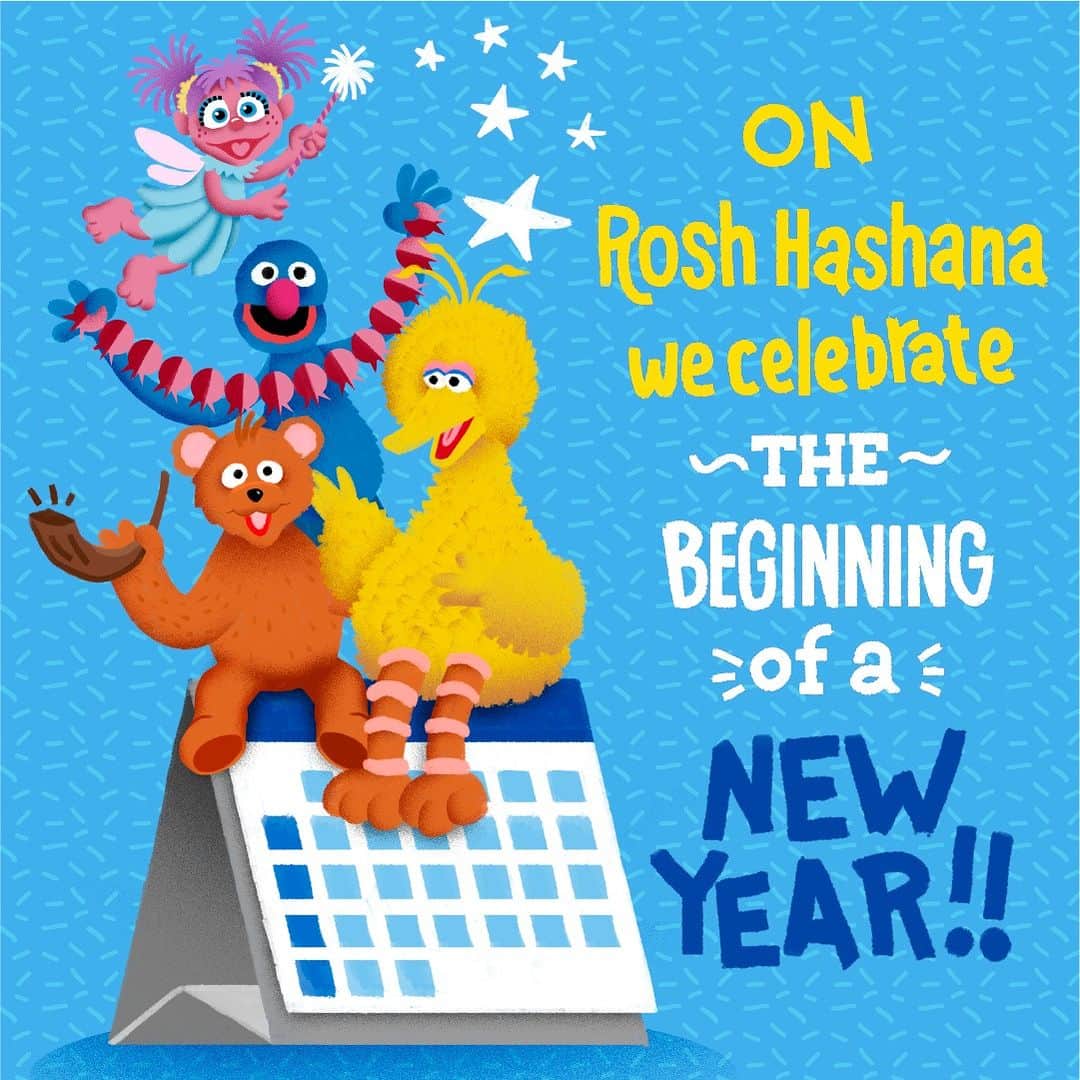 セサミストリートさんのインスタグラム写真 - (セサミストリートInstagram)「Happy #RoshHashanah to all of our friends! May the new year bring you and your family peace, joy, and love.」9月15日 22時00分 - sesamestreet