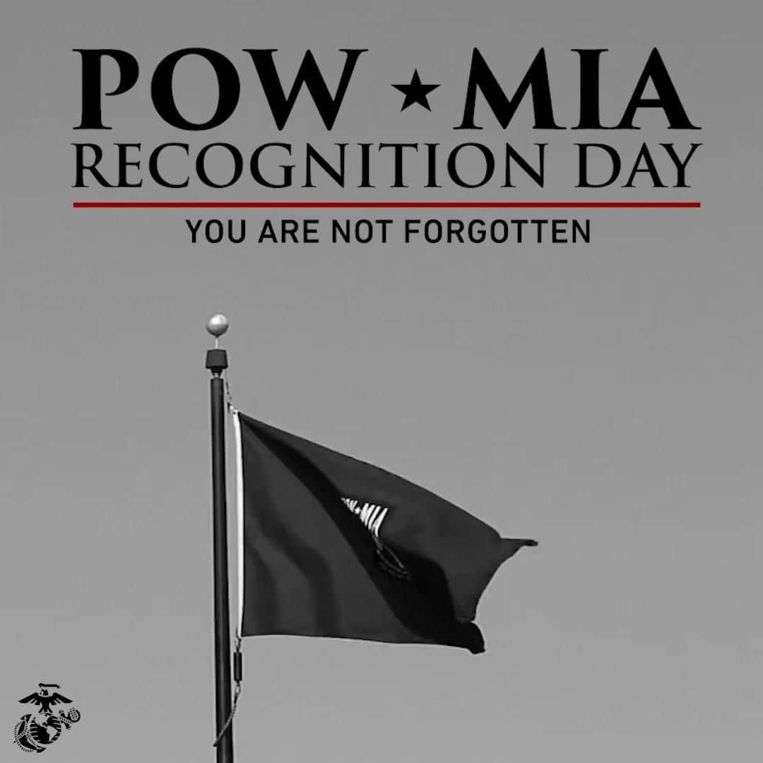 アメリカ海兵隊のインスタグラム：「You Are Not Forgotten   Today, we remember and honor those taken as Prisoners of War and reaffirm our promise to bring home all Americans Missing in Action.   In keeping with that solemn promise, Active-duty Marines and Sailors of the Defense POW/MIA Accounting Agency work every day to find and return service members still missing abroad.   #SemperFidelis」