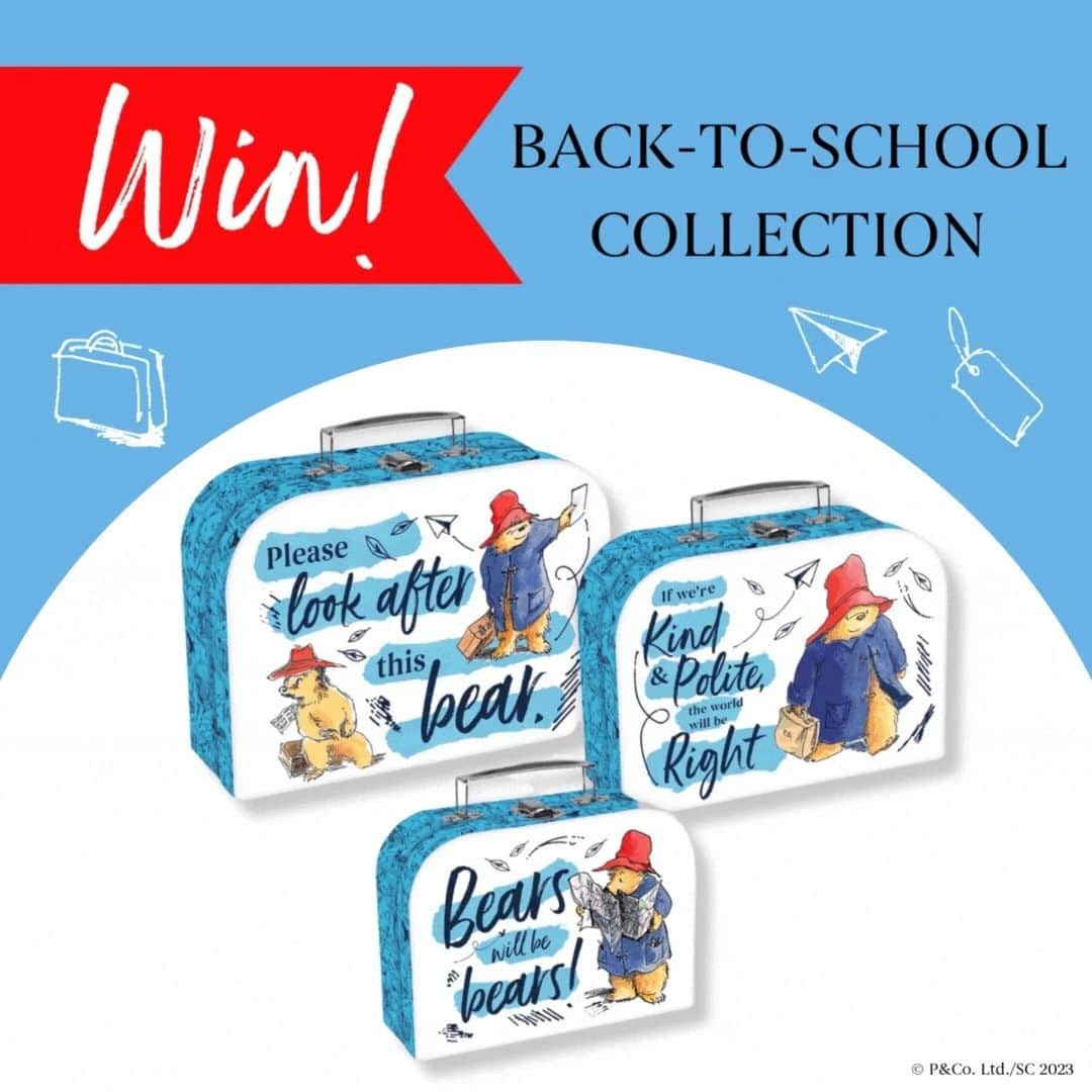 Paddington Bearのインスタグラム：「🎉 WIN 🎉  To celebrate the cubs being back in school, we’re giving 3 lucky winners the chance to win a bundle of fun-filled Paddington activity sets, stationery and more from @robertfrederick_bath !   To enter simply: 🐾 Follow our page and @robertfrederick_bath  🐾 Like this post 🐾 Answer the following question below 👇: What’s your favourite packed lunch meal to have at school? Paddington’s is a marmalade sandwich! 🥪  Competition closes Monday September 18th. Open to UK residents only. T&Cs apply - https://bit.ly/3Rd69KA」