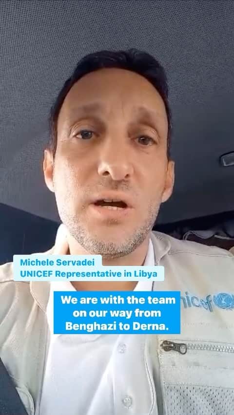 unicefのインスタグラム：「In eastern Libya, #StormDaniel has left behind a trail of wreckage and a growing number of families needing urgent humanitarian assistance.  As the fatality and displacement figures rise, our teams are mobilizing life-saving supplies to support the needs of children.  But we need your help. Tap on the link in the bio to donate.」