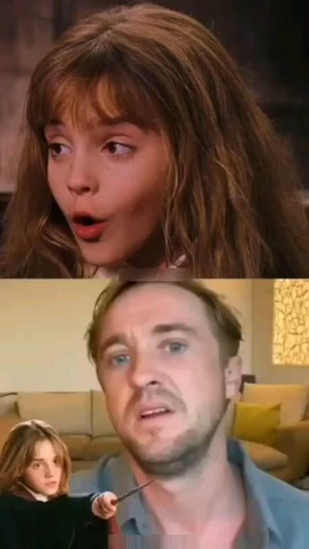 ダニエル・ラドクリフ（ファンアカウント）のインスタグラム：「@t22felton 👌#leviosa #harrypotter #hermionegranger #tomfelton」