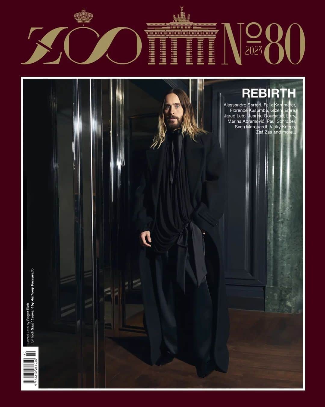 ZOO Magazineさんのインスタグラム写真 - (ZOO MagazineInstagram)「ZOO MAGAZINE ANNIVERSARY ISSUE #80: REBIRTH  Jared Leto is releasing his newest album with Thirty Seconds to Mars. Thirty Seconds to Mars's new album pushes boundaries and showcases the passion that fuels the project.  "We worked on songs for quite a long time, which gave us an opportunity to make an album that had a lot of variety, a lot of different types of songs. To explore new territory and new technologies, new ways of writing and recording."  ZOO MAGAZINE celebrates its 20th anniversary with Anniversary Issue 80 coming out on the last week of September.  Jared Leto by Roger Rich  Shot and interviewed exclusively for ZOO Magazine – 20 YEARS  Jared wears:  full look @ysl  Photographer: Roger Rich @roger_rich_photographer  Talent: Jared Leto @jaredleto Stylist: Michael Miller @ Stella Creative @millermode  Hair: Petra Sellge @ The Wall Group @petransellge Using R+CO BLEU @randcobleu Make Up: Alexis Day @alexisdayhmu using BOY DE CHANEL AND LE PINCEAU DE CHANEL @chanelofficial @chanel.beauty  Photographer's Assistant: Matt Foxley Stylist’s Assistant: Lacie Gittins Location: Rosewood London @rosewoodlondon  Interview: Manuela Martorelli @manuelamartorelli  Special thanks to Adam Guest   #ZOO80 #ZOOMagazine #SandorLubbe #fashionphotography #JaredLeto #RogerRich #ribirth #20YEARSZOOMAGAZINE #Berlin #30secondstomars」9月16日 1時39分 - zoomagazine