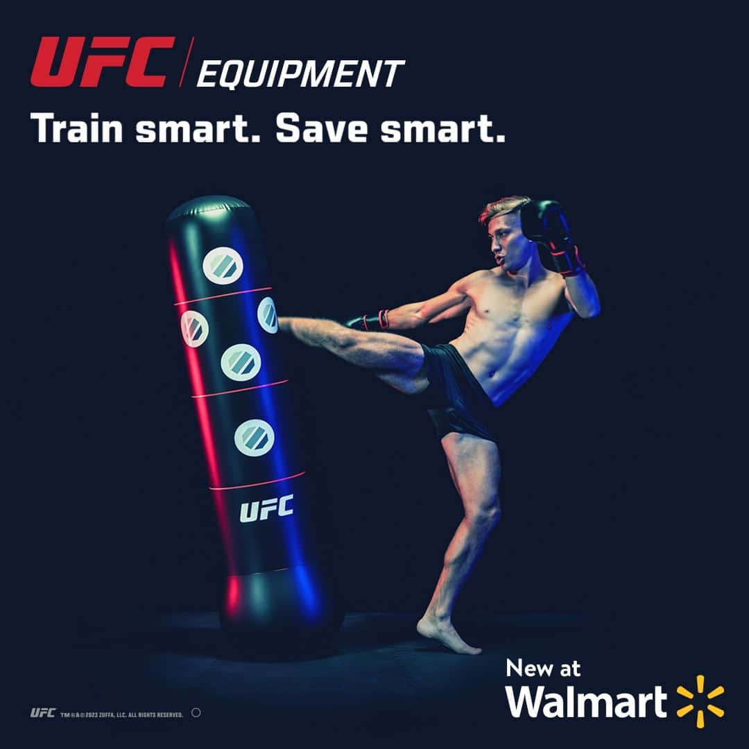 UFCのインスタグラム：「Train Smart, Save Smart with UFC Equipment 💥  Now available at @Walmart stores across the country!」