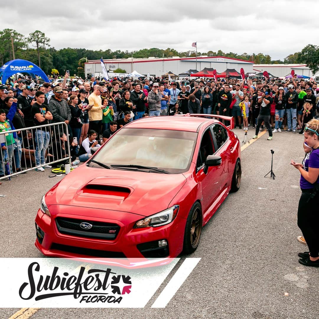 Subaru of Americaさんのインスタグラム写真 - (Subaru of AmericaInstagram)「Start your engines 🏎 @subiefest Florida is the final Subie enthusiast event of the season, so don't miss your last chance to challenge Bucky Lasek's time on our iRacing simulators! And that's not all – pull up to Daytona International Speedway on Saturday, October 7 and see iconic cars like the BRAT camper and Ken Block's 2002 WRX STI Rally Car! Register for your tickets now! (Link in bio.)」9月16日 3時49分 - subaru_usa