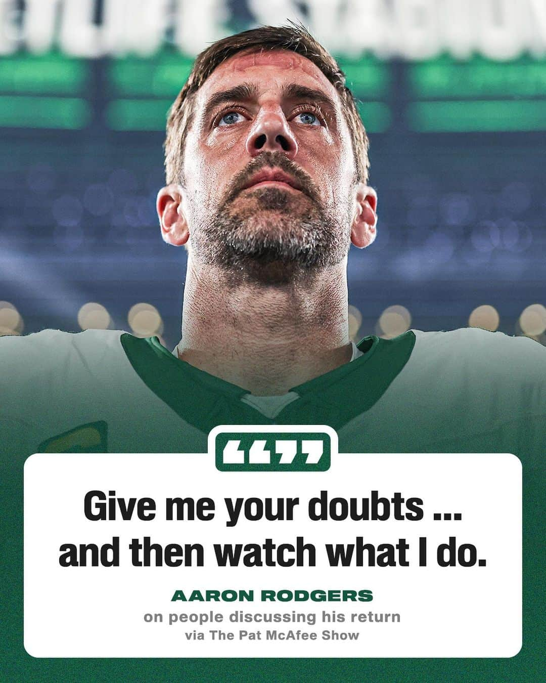 espnさんのインスタグラム写真 - (espnInstagram)「Aaron Rodgers' mentality 😤  (via @patmcafeeshow)」9月16日 3時50分 - espn