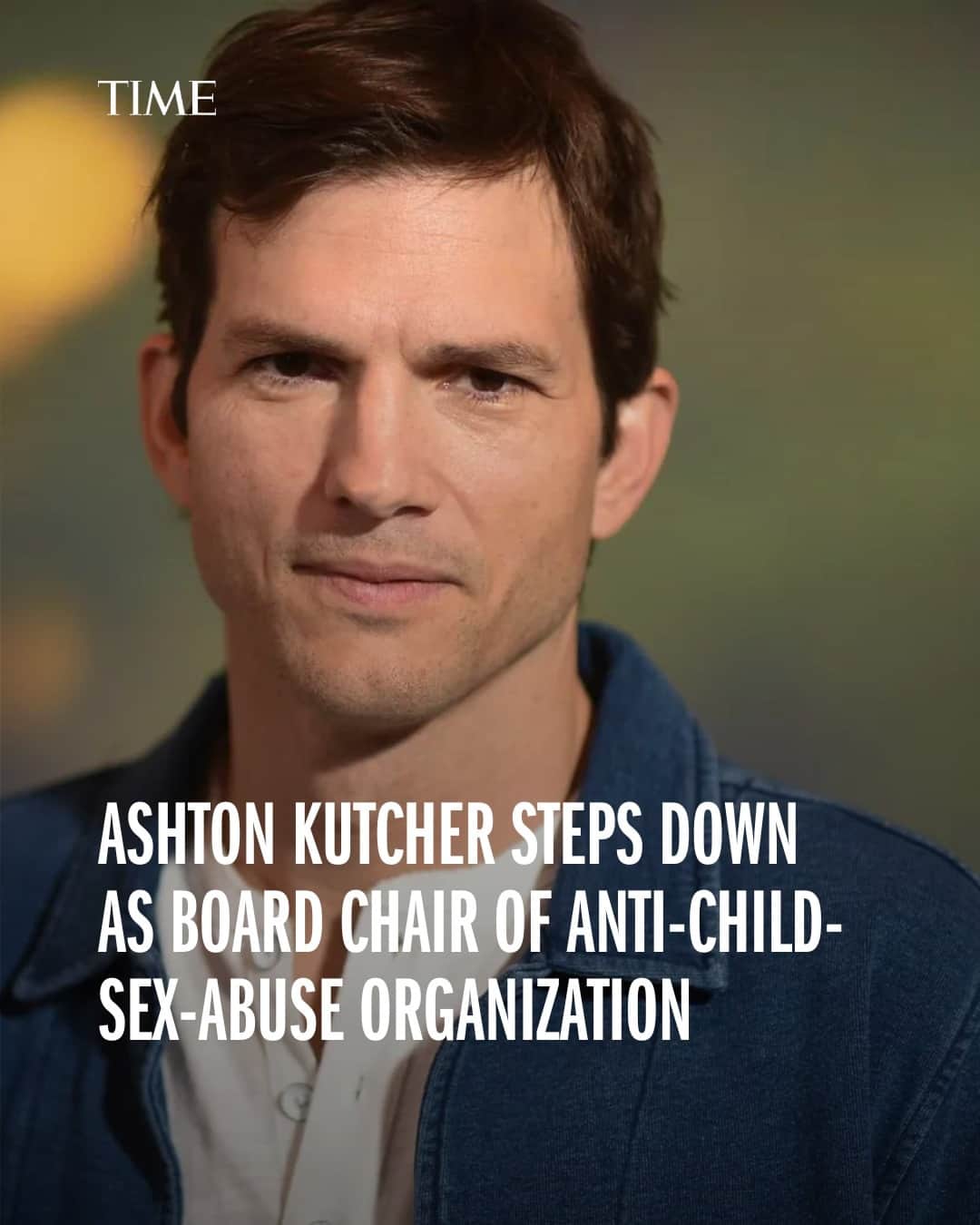 TIME Magazineのインスタグラム：「Ashton Kutcher has resigned as chairman of the board of Thorn, the anti-child-sex-abuse organization he co-founded in 2009 with his then-wife Demi Moore. His wife Mila Kunis, who served as an observer on the organization's board, is also stepping down. The move comes in the wake of outrage over their letters of support for Danny Masterson, who has been convicted of raping two women.  "Victims of sexual abuse have been historically silenced and the character statement I submitted is yet another painful instance of questioning victims who are brave enough to share their experiences," Kutcher wrote in a Sept. 14 letter to Thorn's board, which was shared exclusively with TIME.  Full story at the link in bio.  Photograph by Richard Shotwell—Invision/AP」