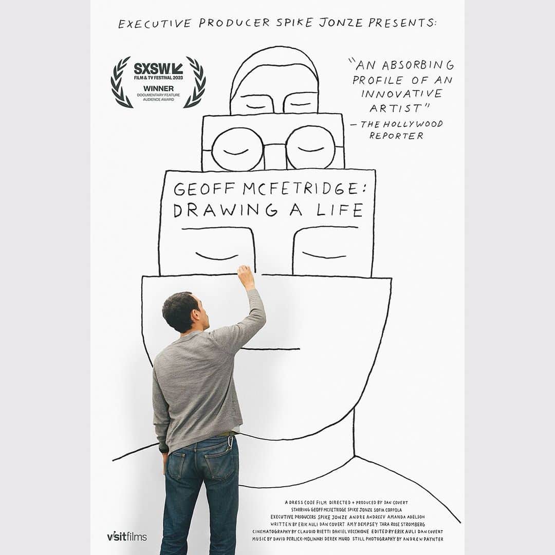 ジェフ・マクフェトリッジのインスタグラム：「Drawing a Life directed by @dancovert will be screened on the opening night of the Calgary International Film Festival. I will be there for a Q and A (and fishing) and am super honored and excited that the film Dan made about me will be shown in my hometown. Link for tickets in my bio.」