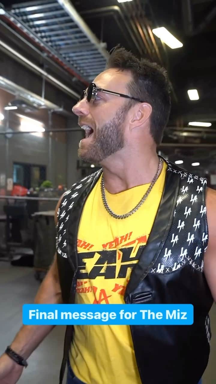 WWEのインスタグラム：「@reallaknight promises @mikethemiz that he’s about to have the same outcome as #WWEPayback when they have their rematch TONIGHT on #SmackDown 🔥🔥🔥」