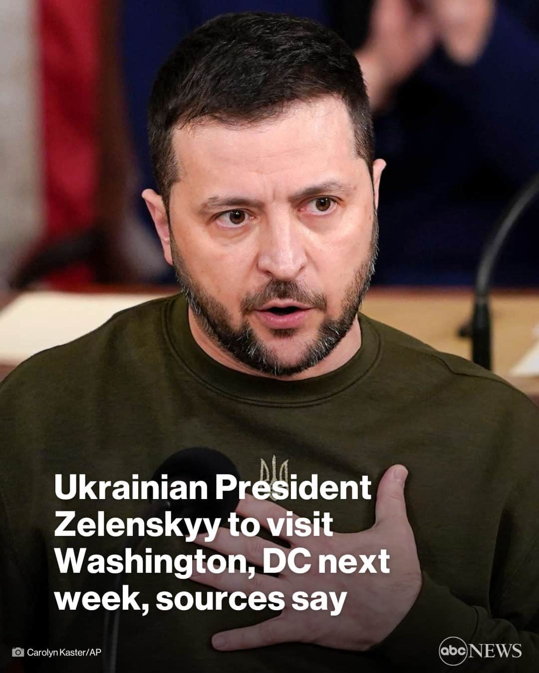 ABC Newsのインスタグラム：「Ukrainian President Volodymyr Zelenskyy is expected to visit Washington, D.C. next week, after his trip to the United Nations General Assembly in New York, multiple sources familiar with the preparations told ABC News.」