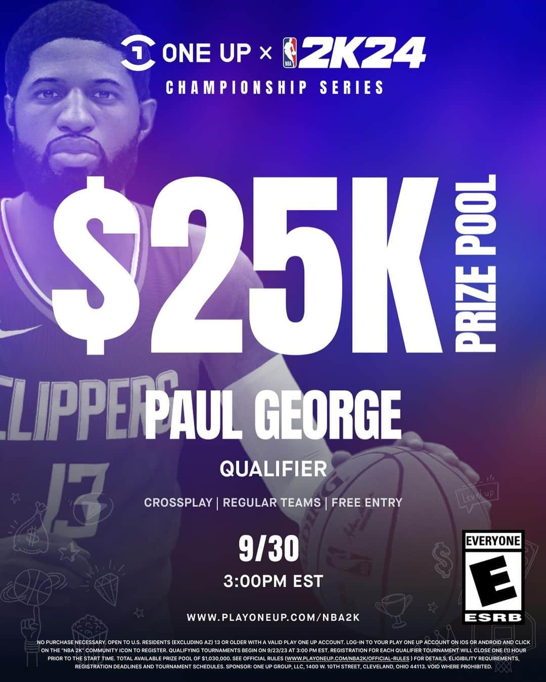 ポール・ジョージさんのインスタグラム写真 - (ポール・ジョージInstagram)「Free to enter! Follow @playoneup @nba2k @ronnie2k to learn more!   #OneUpPartner」9月16日 7時31分 - ygtrece