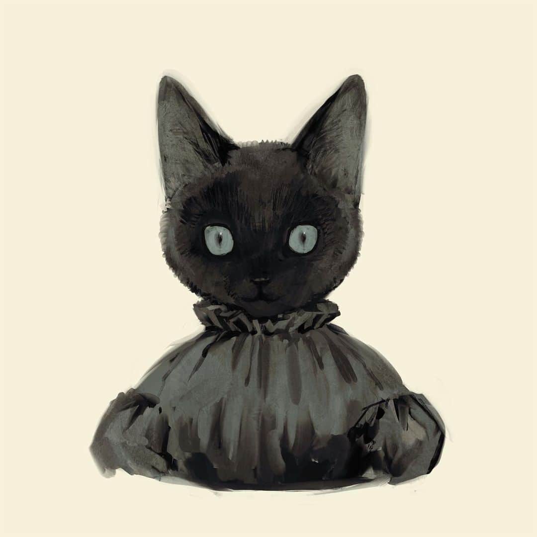tonoさんのインスタグラム写真 - (tonoInstagram)「#blackcat #illustration」9月16日 8時05分 - rt0no